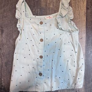 Cat & Jack Blue Camisole with Ruffled Straps